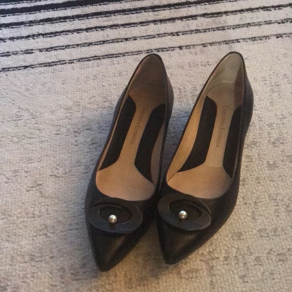 Carolinna Espinosa Leather With Rhinestone Block Heels - Picture 5 of 13